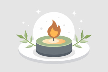 tealight candle icon round tealight candle in glass holder