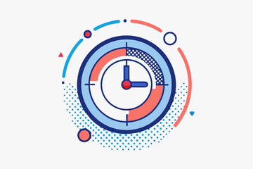 time management clock icon dotted circle clock for productivity