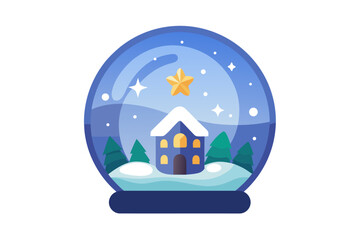 tiny village snow globe delicate glass globe with winter village