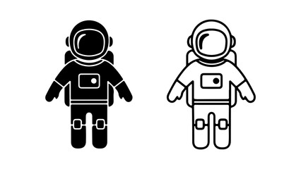 Astronaut icon set with transparent background © Adobe