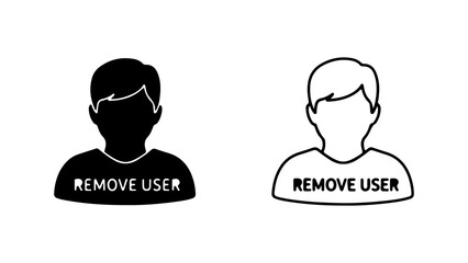 Remove user icon set with transparent background