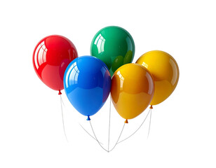 Obraz premium Bunte Luftballons, transparenter Hintergrund, PNG