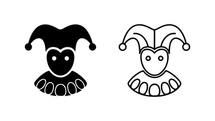 Jester head icons with transparent background