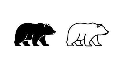 Bear silhouettes with transparent background