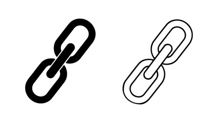 Chain link icon with transparent background