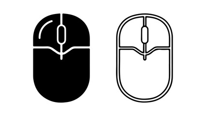 Computer mouse icon with transparent background