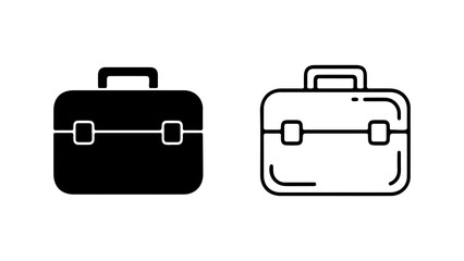 Briefcase icon set with transparent background
