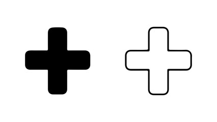 Medical plus signs with transparent background