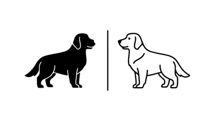 Labrador dog icon with transparent background