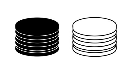 Coin stack with transparent background