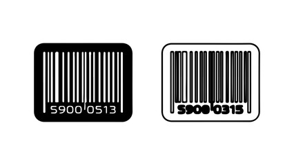 Barcode symbols with numbers and black lines