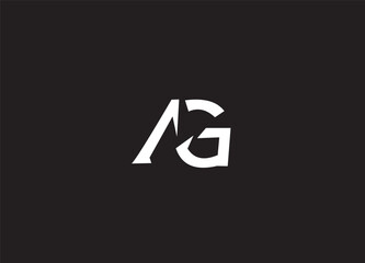 AG creative initial logo design and letter logo