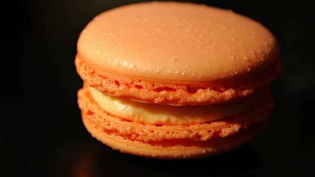 A stack of colorful macarons sitting on a table, perfect for baking or dessert display