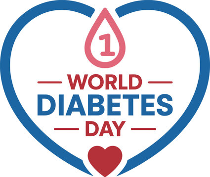 World diabetes day heart symbol awareness campaign global health event - Powered by Adobe