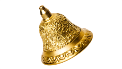 typical santa claus bell isolated on white background png, ai generated