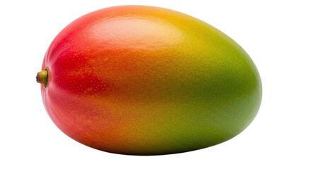 Vibrant ripe mango fruit with red yellow and green hues on a black background