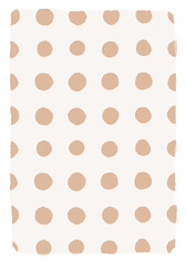 Watercolor background with polka dot. Cozy autumn design. Whimsical vintage element in cottagecore style for invitation, social media and posters.