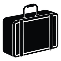 flat vector icon of suitcase  travel concept vect