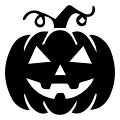 Halloween Jack O Lantern Pumpkin Silhouette Icon