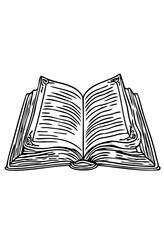 open book isolated on white vector