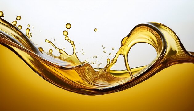 cooking olive pale yellow oil swirl splash isolated on clean background engine motor fuel oil for vehicles liquid flowing in form of wave