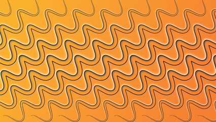 Abstract Wavy Orange Background with Subtle Shadows and Highlights pattern wave