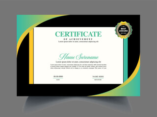Professional modern clean certificate design template