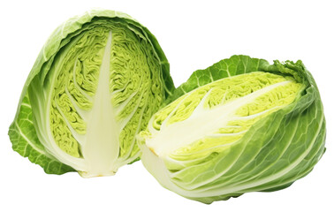 Fototapeta premium PNG Green cabbage vegetable plant food.