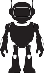 Futuristic robot icon design isolated on white background perfect for technology projects and design illustrations