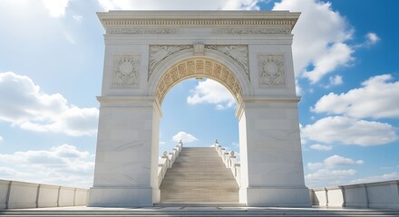 Obraz premium Architectural Archway Leading to the Sky - A Symbol of Hope.