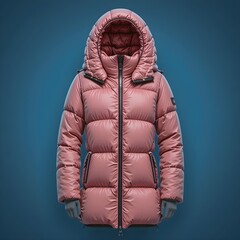 puffer jacket, down jacket, padded coat, winter clothes, AI Generative