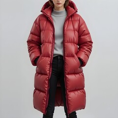 puffer jacket, down jacket, padded coat, winter clothes, AI Generative