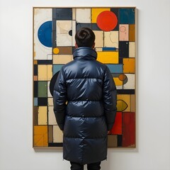 puffer jacket, down jacket, padded coat, winter clothes, AI Generative