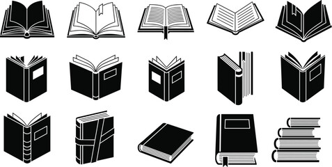 Collection of Book Silhouettes