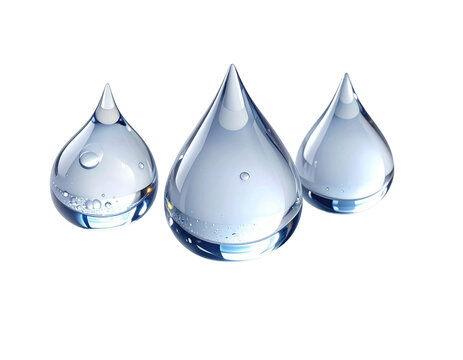Dicke Wassertropfen, transparenter Hintergrund, PNG