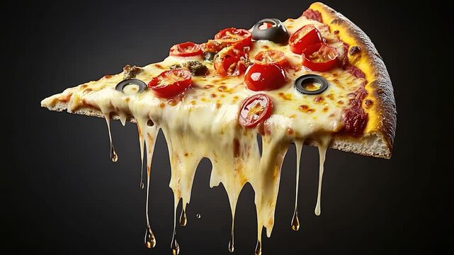 A slice of pizza being lifted off the plate with a spatula covered in melted cheese