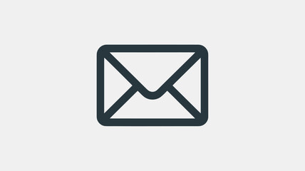 Simple email icon flat vector illustration for user interface design isolated on white background