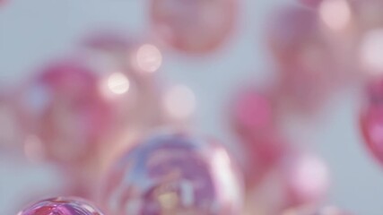 pink heart falling flowing moving