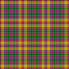 Blue, Red, Green, White, Yellow Tartan Weave Pattern - Tile