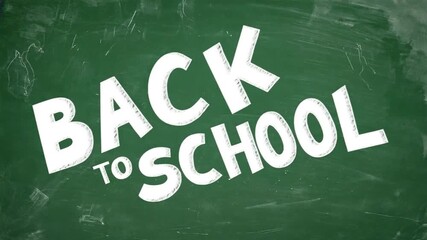 Energetic back to school chalkboard animation creating excitement for the new academic year, great for educational promotions and student engagement