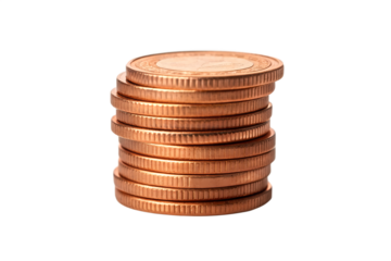 Stacked Copper Coins Financial Wealth and Savings Abundance in Banking Sector