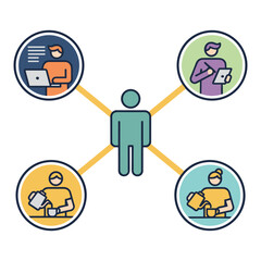 Networking and Collaboration Vector