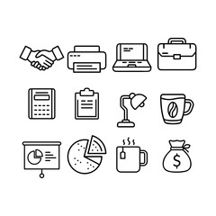 Minimal Line Icons and Modern UI Illustration Collection