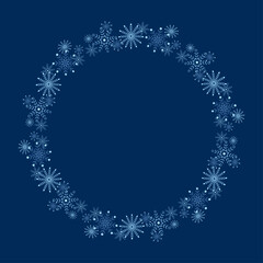 Christmas frame for gift cards, winter holiday invitations.