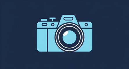 DSLR icon, Flat camera illustration, Minimal digital camera, Black and white camera icon, Stylish photo vector, Creative photography symbol, Electronic camera clipart, Digital camera silhouette, Camer