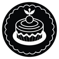 ornament mini cake vector icon