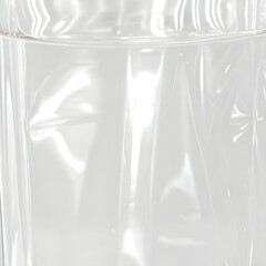 Glossy Transparent Plastic Wrap Texture with Subtle Wrinkled Surface