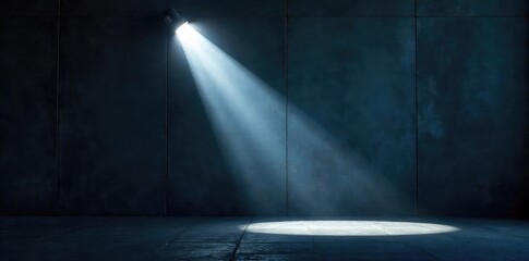A single beam of flashlight light cuts through the darkness, illuminating a textured wall  The powerful light source creates a dramatic contrast between light and shadow , led, bulb, texture