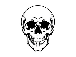 Skeleton head silhouette, Skull art, Skull design, Skull illustration, Skull graphic, Horror skull icon, Scary skull vector, Gothic skull silhouette, Halloween skull art, Death symbol, Creepy skull lo