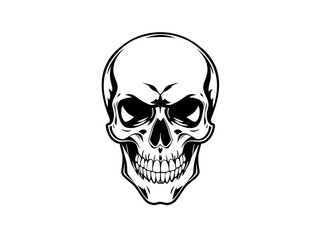 Skull icon, Skull vector, Skull outline, Human skull shape, Skeleton head silhouette, Skull art, Skull design, Skull illustration, Skull graphic, Horror skull icon, Scary skull vector, Gothic skull si